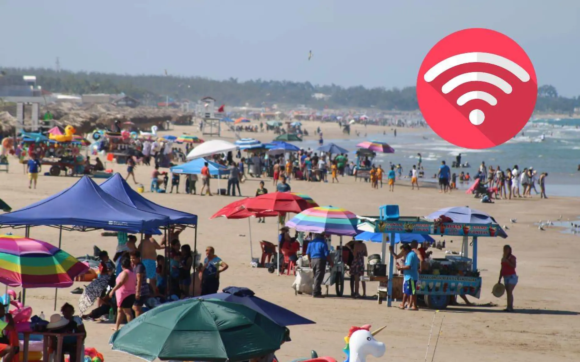 Miramar con WiFi, retoman el proyecto de dotar de internet la zona de playa Juan Hernández y Pixabay